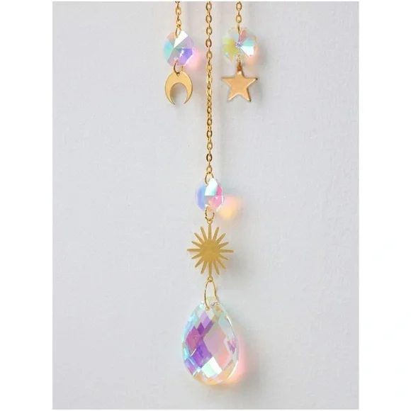 Boho Gold tone Star Sun Moon Wall Decor - Picture 3 of 3